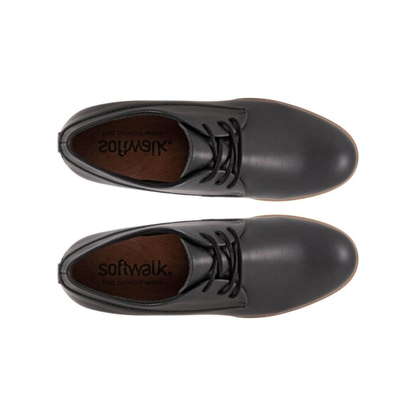 SoftWalk Whitby Women's Leather Derby Oxford - Black