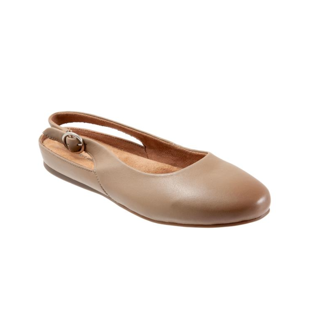 Softwalk Sandy Slingback Flat Women's Shoes - Taupe