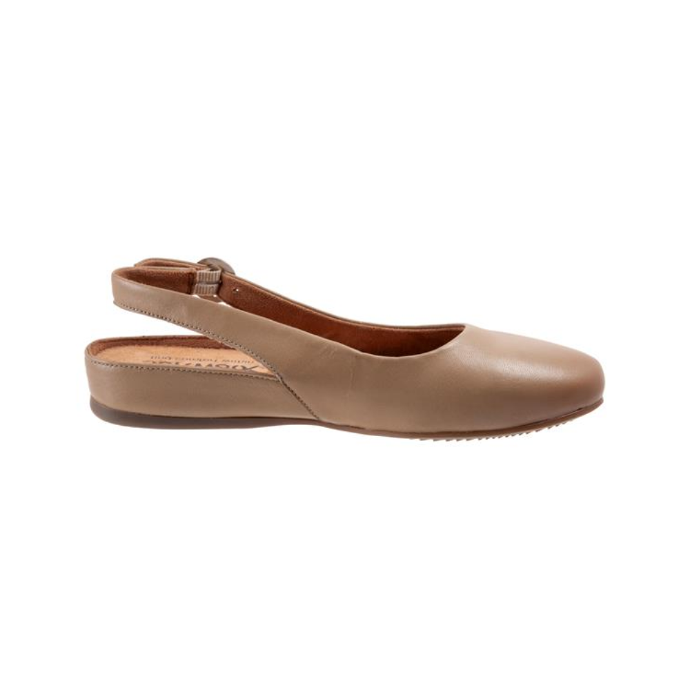 Softwalk Sandy Slingback Flat Women's Shoes - Taupe