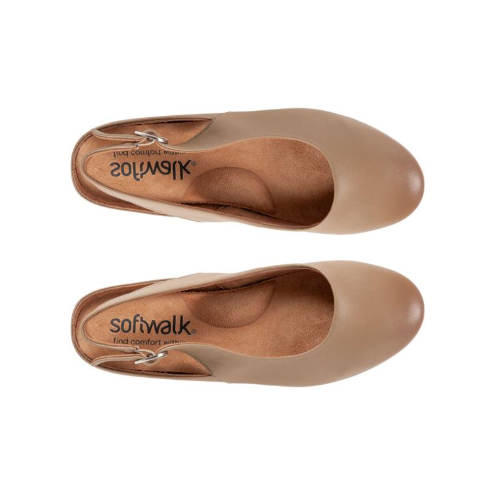 Softwalk Sandy Slingback Flat Women's Shoes - Taupe