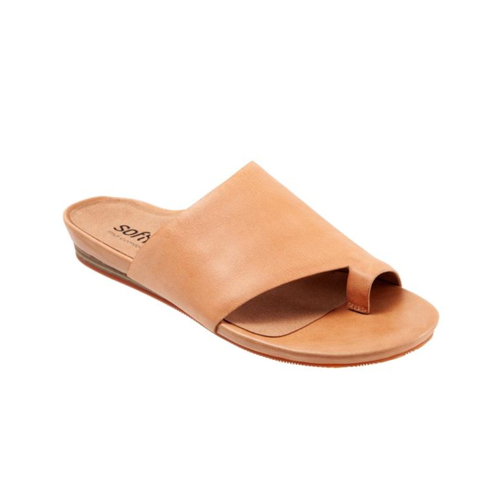 SoftWalk Corsica Cushioned Memory Slide Sandal - Beige