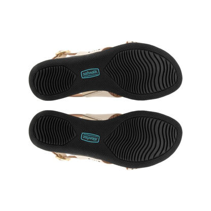 SoftWalk Tillman Sling Perf Women’s Comfortable Leather Sandal - Bone