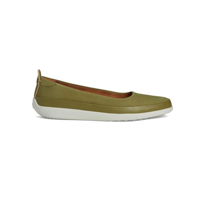 SoftWalk Disa Women's Leather Slip-On Flat - Olive Nubuck