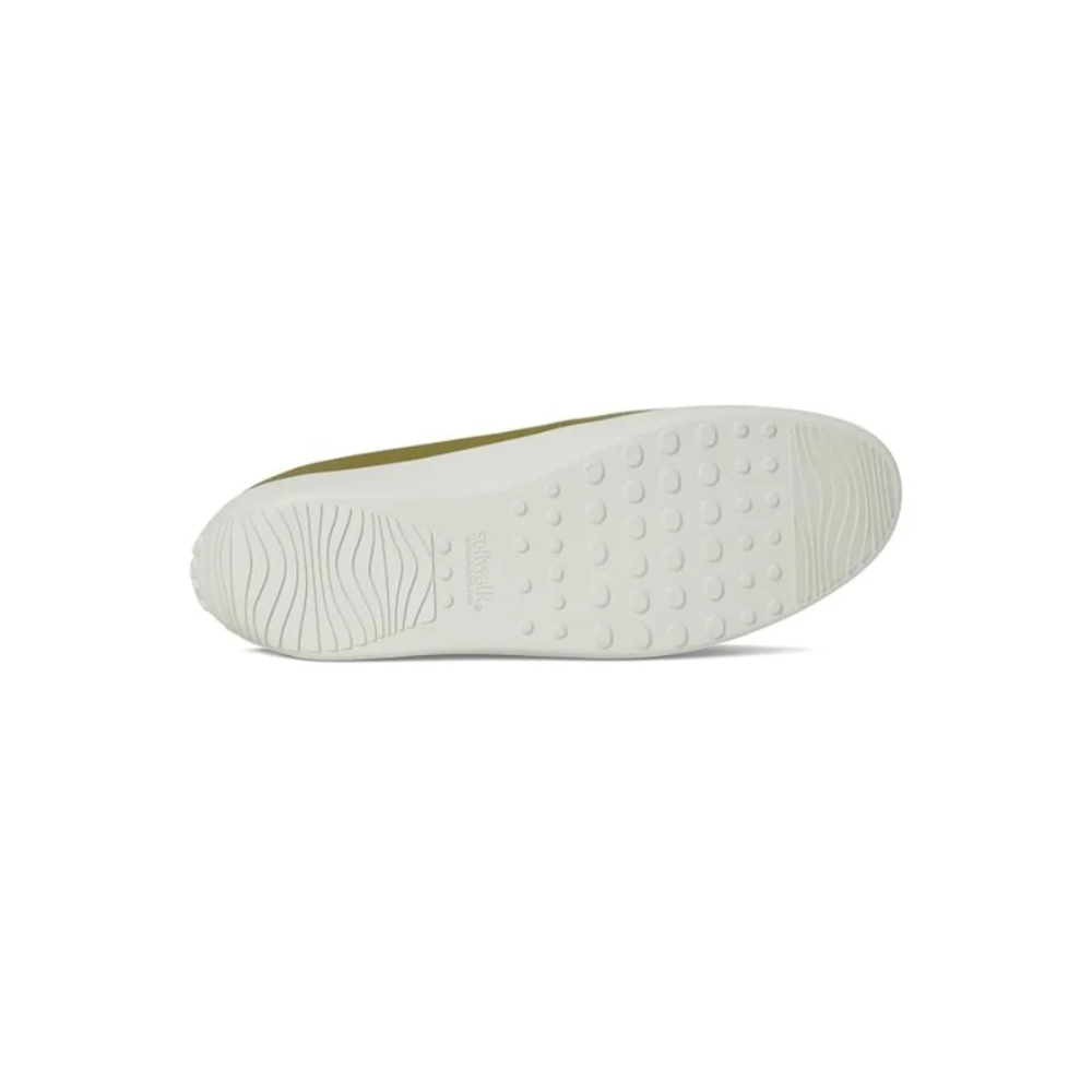 SoftWalk Disa Women's Leather Slip-On Flat - Olive Nubuck