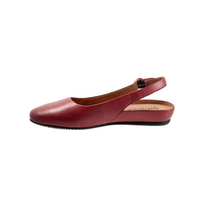 Softwalk Sandy Slingback Flat Women's Shoes - Dark Red