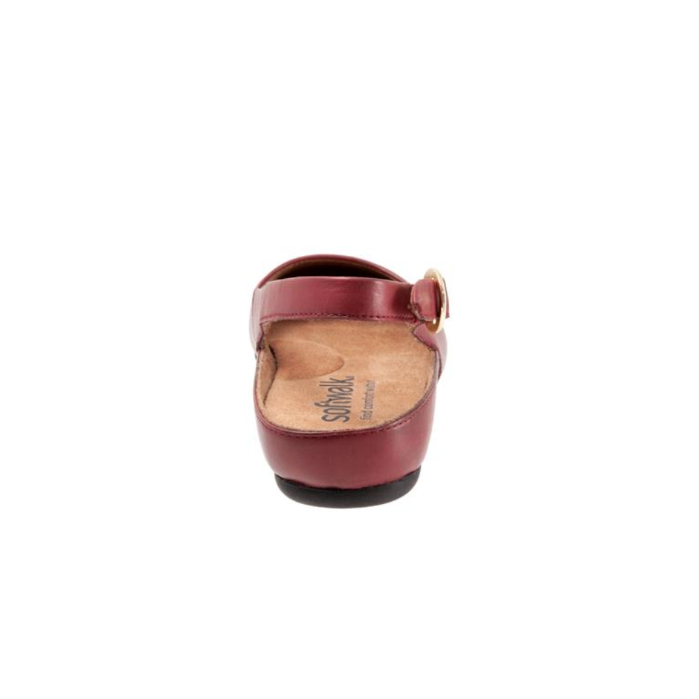Softwalk Sandy Slingback Flat Women's Shoes - Dark Red
