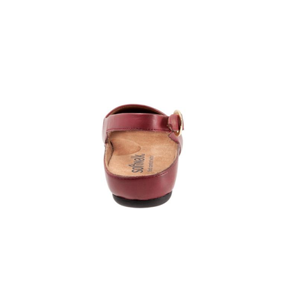 Softwalk Sandy Slingback Flat Women's Shoes - Dark Red