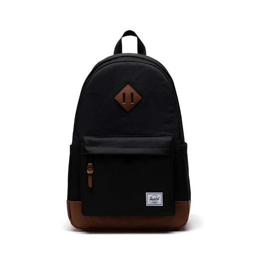 Herschel Supply Co Heritage Backpack 24L Laptop Sleeve Black Tan School Bookbag