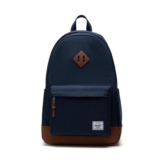 Herschel Supply Co Heritage Backpack 24L Laptop Sleeve Navy Tan School Bookbag
