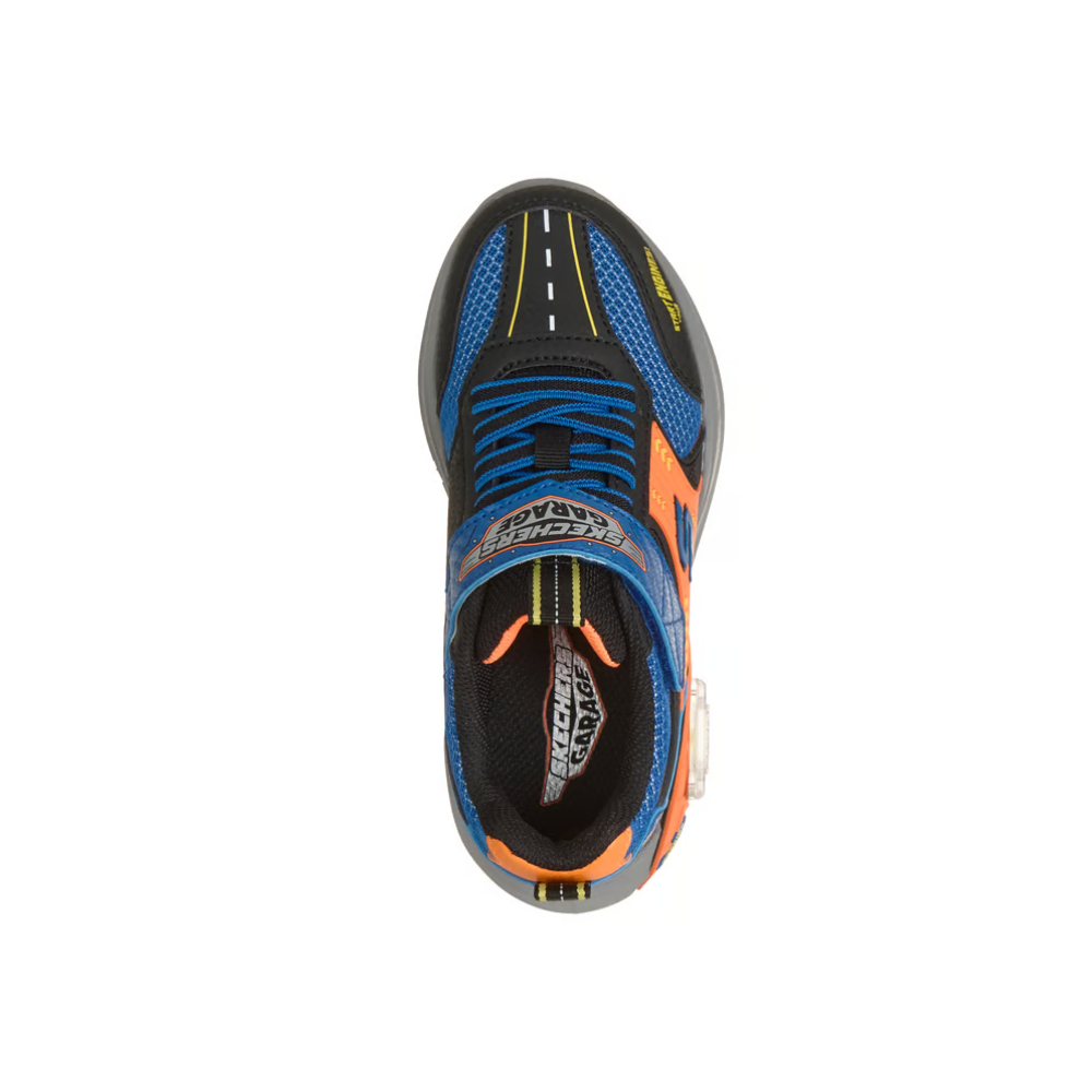 Skechers Garage Boys Light Adaptive Car Toy Storage Sneaker - Black/Blue/Orange (402150L)