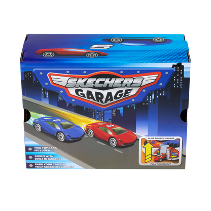 Skechers Garage Boys Light Adaptive Car Toy Storage Sneaker - Silver / Black 402150L