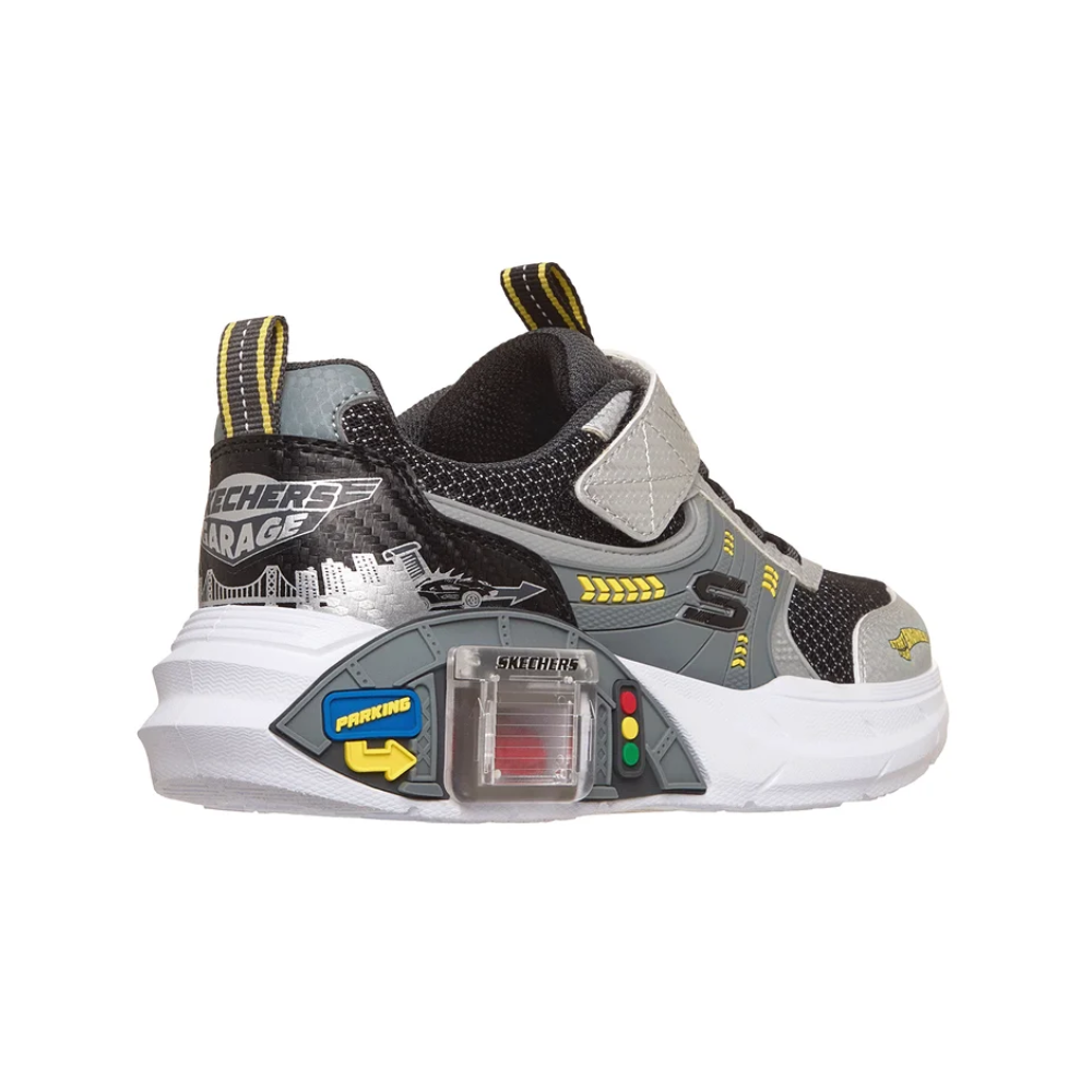 Skechers Garage Boys Light Adaptive Car Toy Storage Sneaker - Silver / Black 402150L