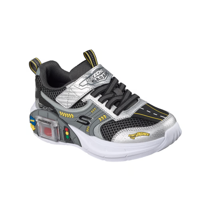 Skechers Garage Boys Light Adaptive Car Toy Storage Sneaker - Silver / Black 402150L