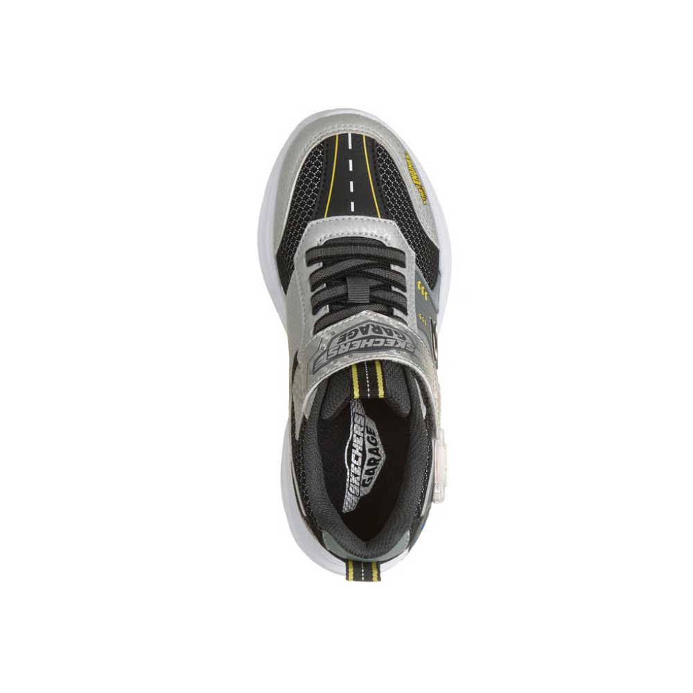 Skechers Garage Boys Light Adaptive Car Toy Storage Sneaker - Silver / Black 402150L