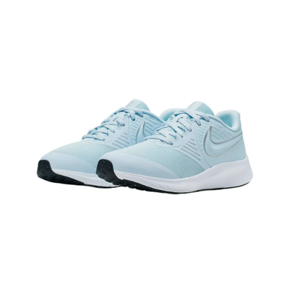Nike Star Runner 2 PSV Boys Running Shoes Half Blue Metallic Silver Volt