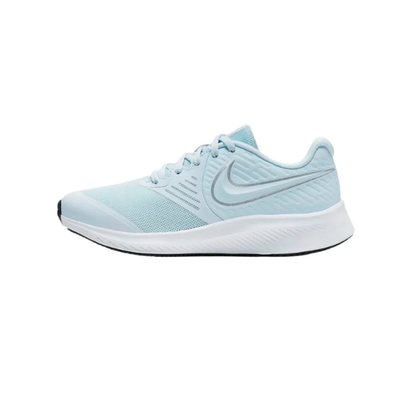 Nike Star Runner 2 PSV Boys Running Shoes Half Blue Metallic Silver Volt