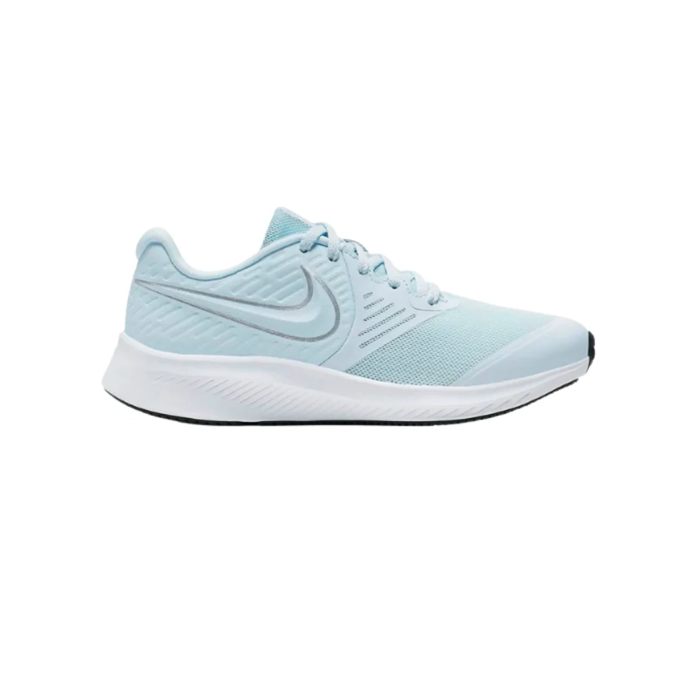 Nike Star Runner 2 PSV Boys Running Shoes Half Blue Metallic Silver Volt