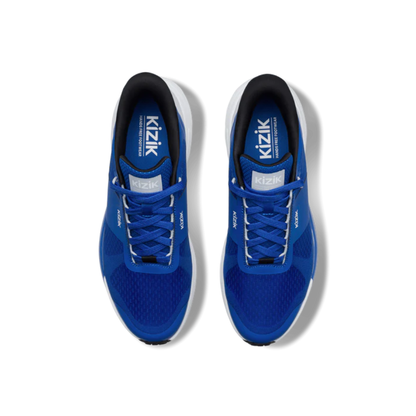 Kizik Mens Freedom Run Hands Free Running Shoes Sneakers Lapis Blue/White