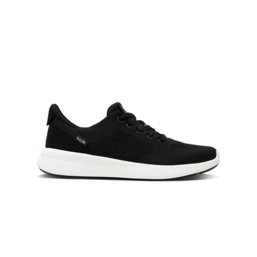 Kizik Womens Lima 2 Hands Free Slip On Sneakers Black Bright White Walking Shoes