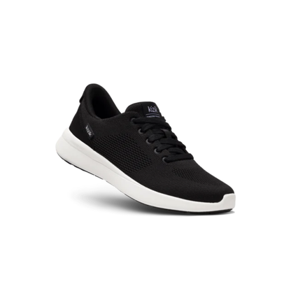 Kizik Womens Lima 2 Hands Free Slip On Sneakers Black Bright White Walking Shoes