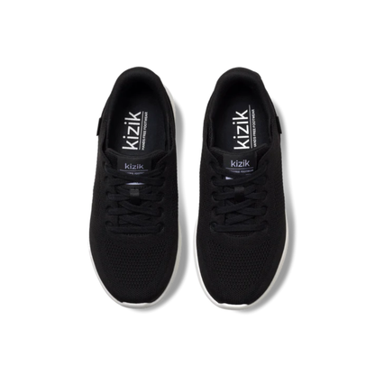 Kizik Womens Lima 2 Hands Free Slip On Sneakers Black Bright White Walking Shoes