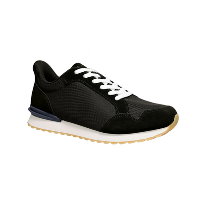 Propet Carmine Mens Hands Free Step In Sneaker Slip On Comfort Walking Shoes  Black