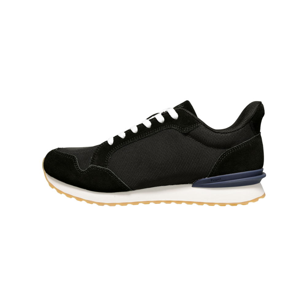Propet Carmine Mens Hands Free Step In Sneaker Slip On Comfort Walking Shoes  Black