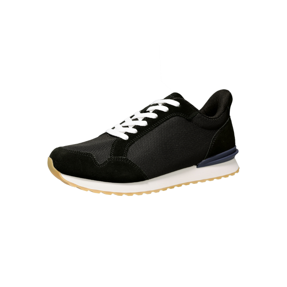 Propet Carmine Mens Hands Free Step In Sneaker Slip On Comfort Walking Shoes  Black