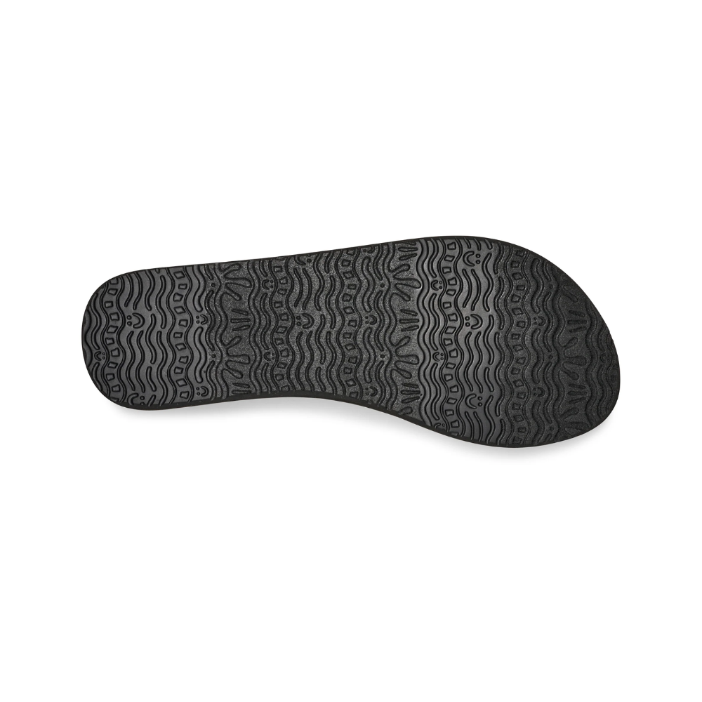 Sanuk Women Yoga Sandy II Memory Foam Flip Flop Sandal Black