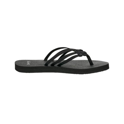 Sanuk Women Yoga Sandy II Memory Foam Flip Flop Sandal Black