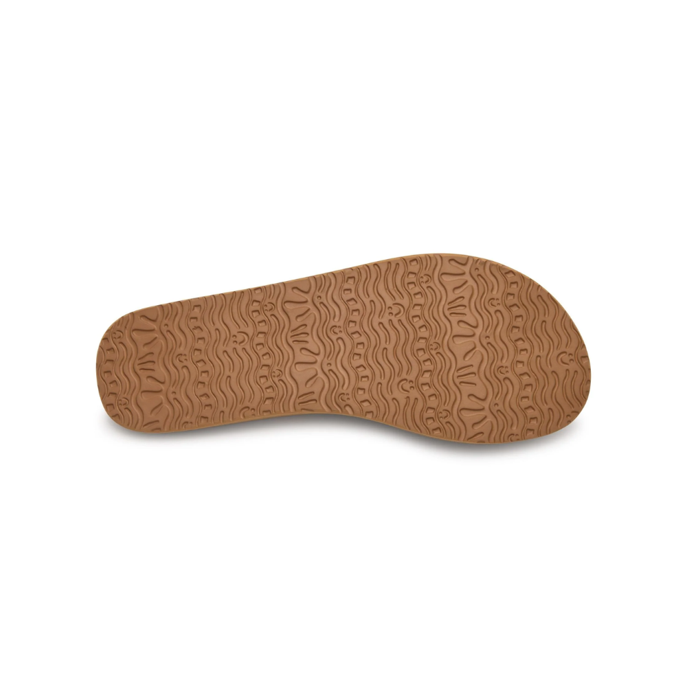 Sanuk Womens Yoga Joy II Flip Flop Sandals Tan  Memory Foam Yoga Mat