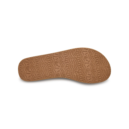 Sanuk Womens Yoga Joy II Flip Flop Sandals Tan  Memory Foam Yoga Mat