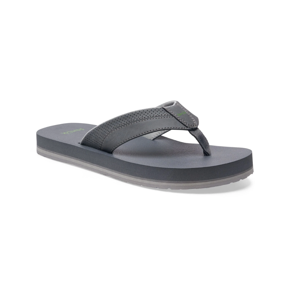 Sanuk Beer Cozy IV - Men's Memory Foam Beach Flip Flops - Castlerock