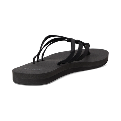 Sanuk Women Yoga Sandy II Memory Foam Flip Flop Sandal Black