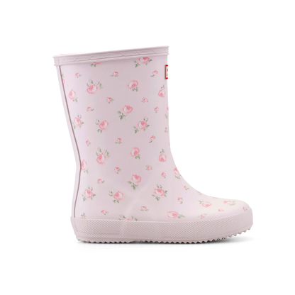 Hunter X LoveShackFancy Kids’ First Classic Rain Boots – Ditsy Pink Floral Print