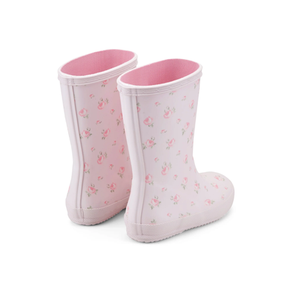 Hunter X LoveShackFancy Kids’ First Classic Rain Boots – Ditsy Pink Floral Print
