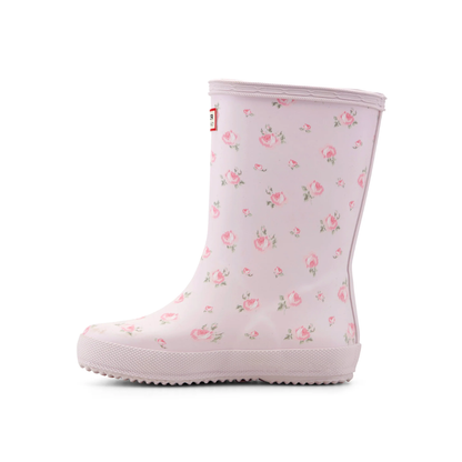 Hunter X LoveShackFancy Kids’ First Classic Rain Boots – Ditsy Pink Floral Print