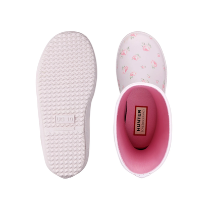 Hunter X LoveShackFancy Kids’ First Classic Rain Boots – Ditsy Pink Floral Print
