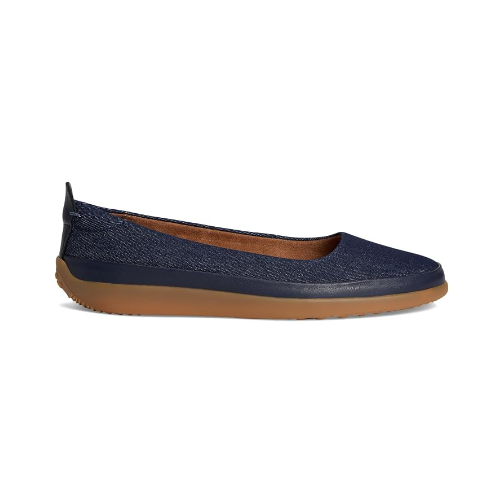 SoftWalk Disa Women's Leather Slip-On Flat - Blue Denim