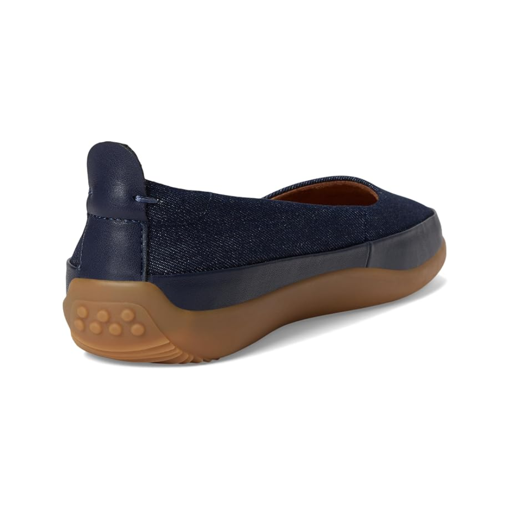 SoftWalk Disa Women's Leather Slip-On Flat - Blue Denim