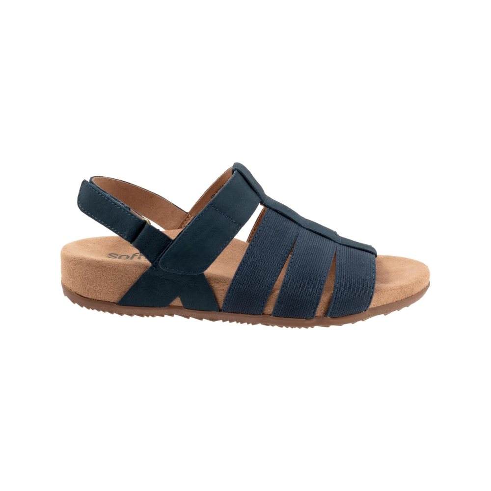 SoftWalk Burnaby Fisherman Sandal Comfortable Women's Sandals - Navy Nubuck