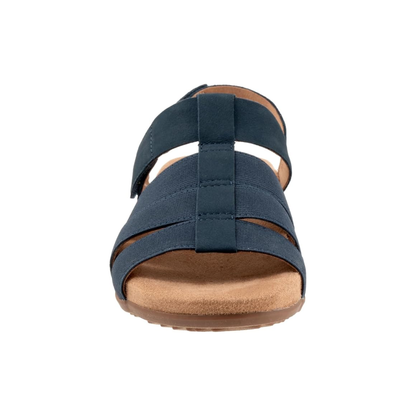 SoftWalk Burnaby Fisherman Sandal Comfortable Women's Sandals - Navy Nubuck