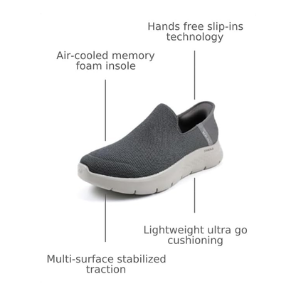 Skechers Men's Hands Free Slip-ins Go Walk Flex No Hands Sneaker - Dark Gray