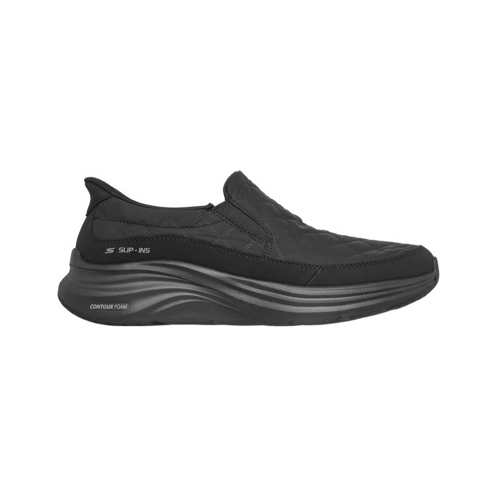 Skechers Men's Slip-ins: Contour Foam - Cozy Fit Nordain Vegan Walking Shoes - Black