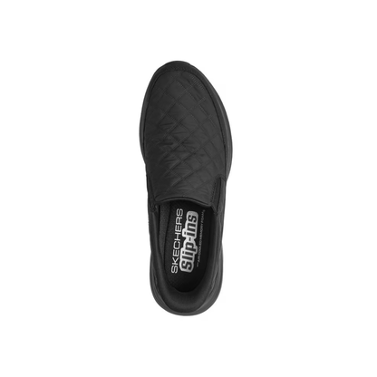 Skechers Men's Slip-ins: Contour Foam - Cozy Fit Nordain Vegan Walking Shoes - Black