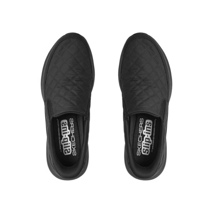 Skechers Men's Slip-ins: Contour Foam - Cozy Fit Nordain Vegan Walking Shoes - Black