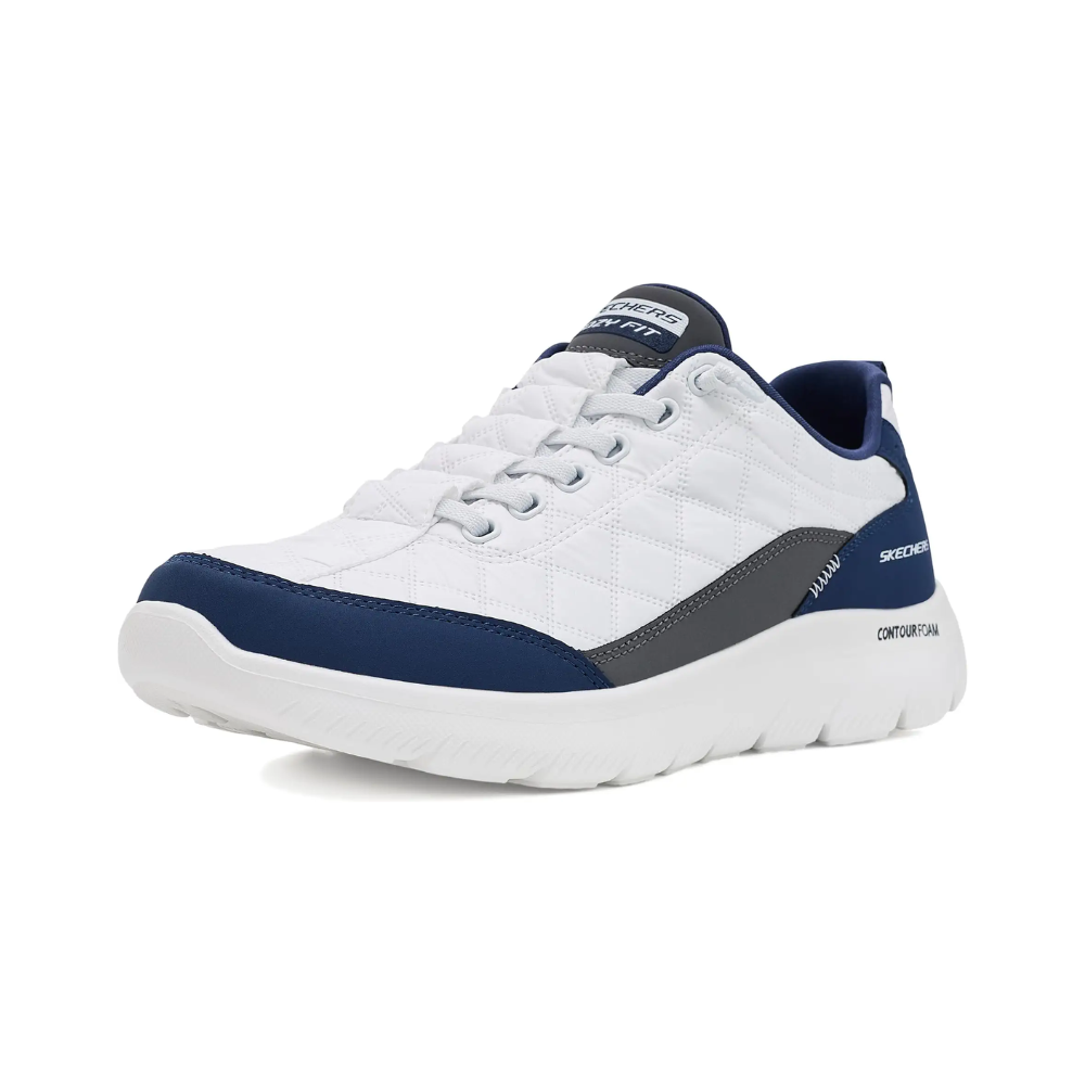 Skechers Summits Contour Foam Cozy Fit Men's  Walking Shoes - White Navy