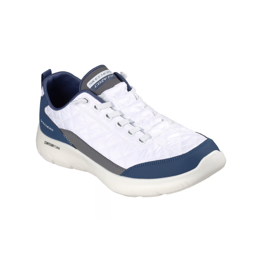 Skechers Slip-ins: Contour Foam - Cozy Fit Nordain Men's Walking Shoes - White Navy