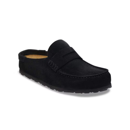 Birkenstock Boston Chunky Clog Women’s Suede Platform Shoes Black