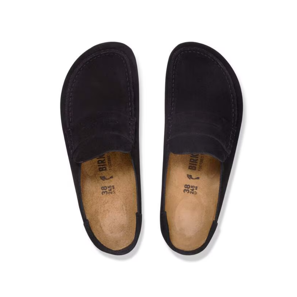 Birkenstock Boston Chunky Clog Women’s Suede Platform Shoes Black